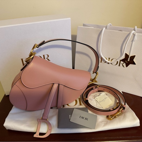 Dior Blush Pink Saddle Bag - Picture 3 of 14